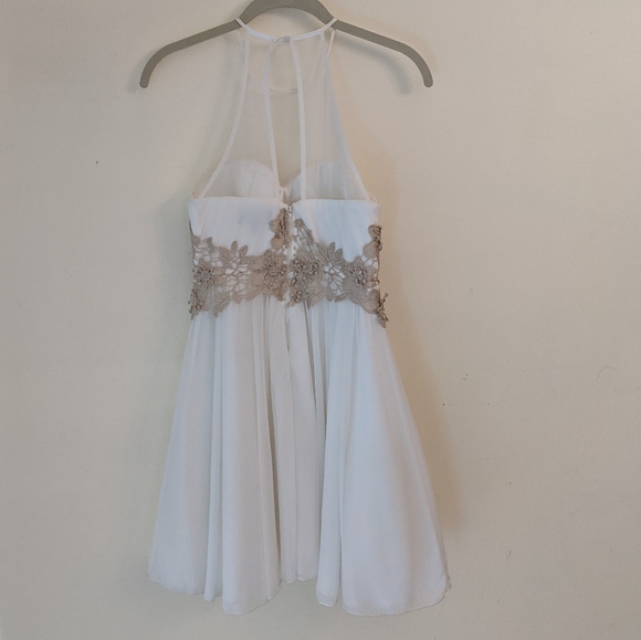 Sleeveless illusion neck party dress sz 1 - Picture 7 of 12